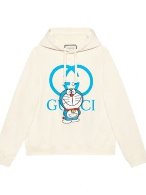 Gucci x Doraemon 2021 Interlocking G Logo Hoodie size M